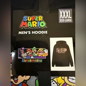 Men’s Nintendo Super Mario Black Hoodie size XXXL
